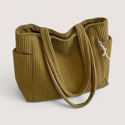 Bolso de pana con estilo práctico y moderno