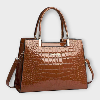 Bolso de mano con patrón de piel