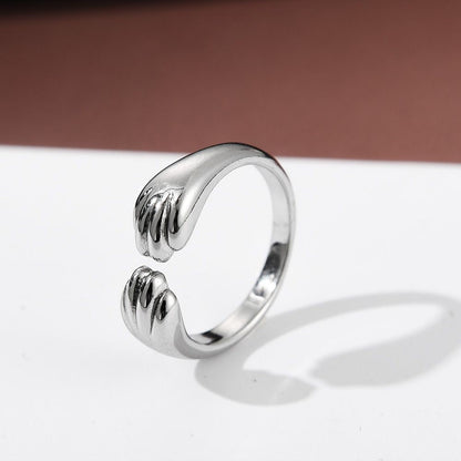 Anillo de huella de gato (ajustable)