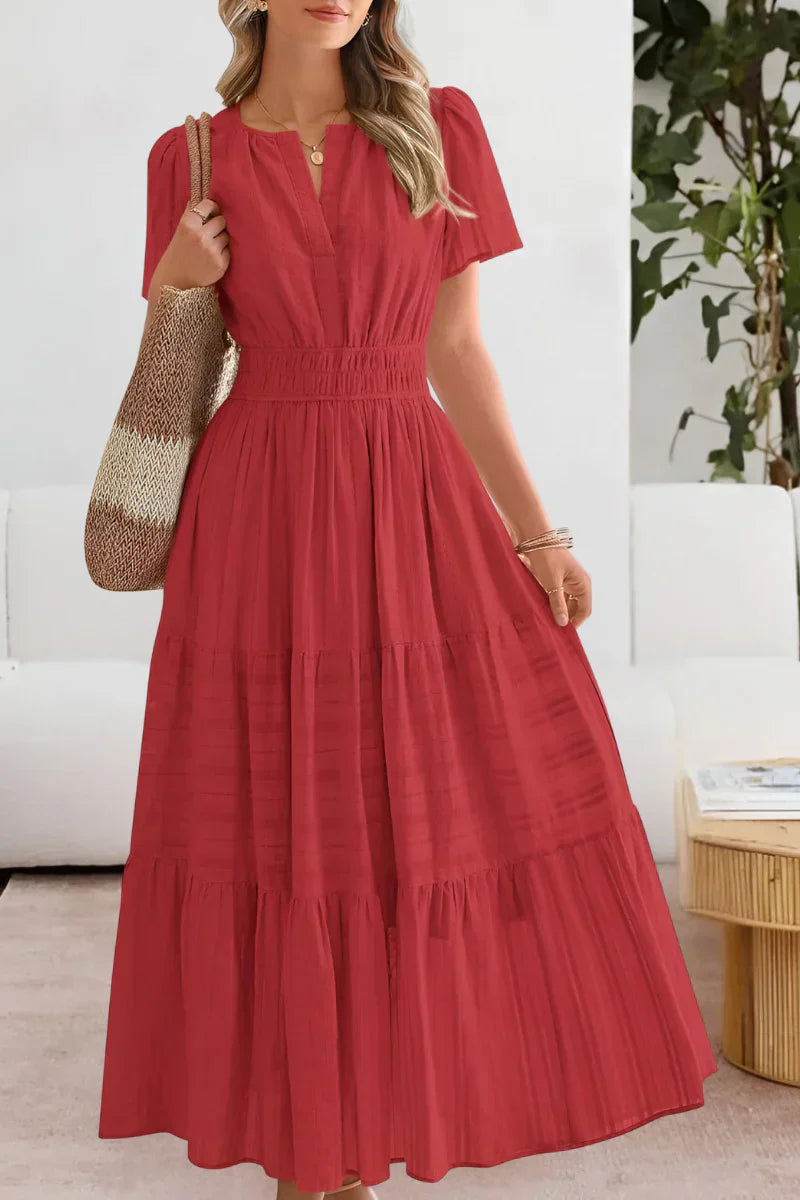Vestido con cintura fruncida