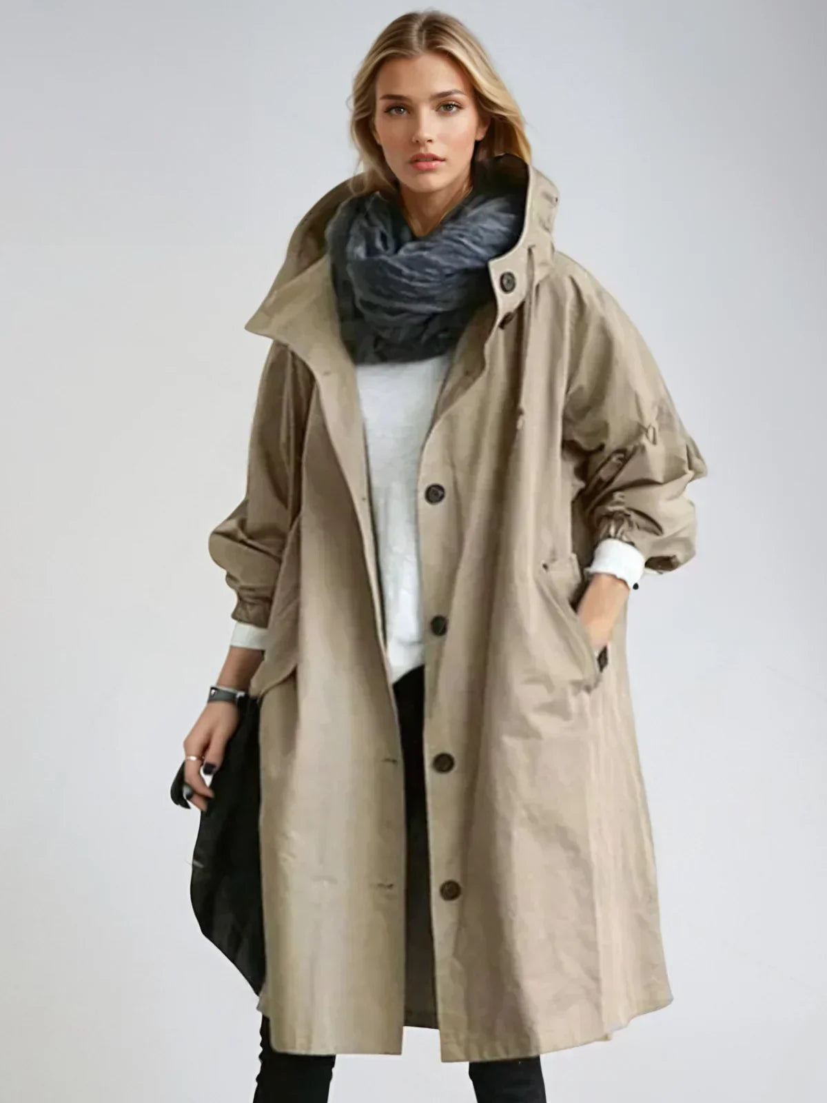 Abrigo impermeable para mujer con estilo