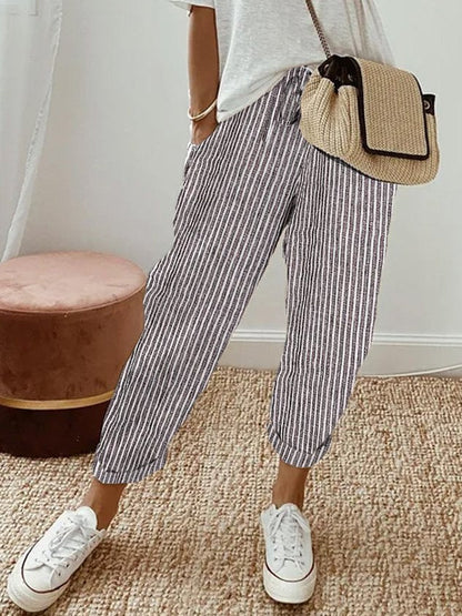 Pantalones de lino casuales