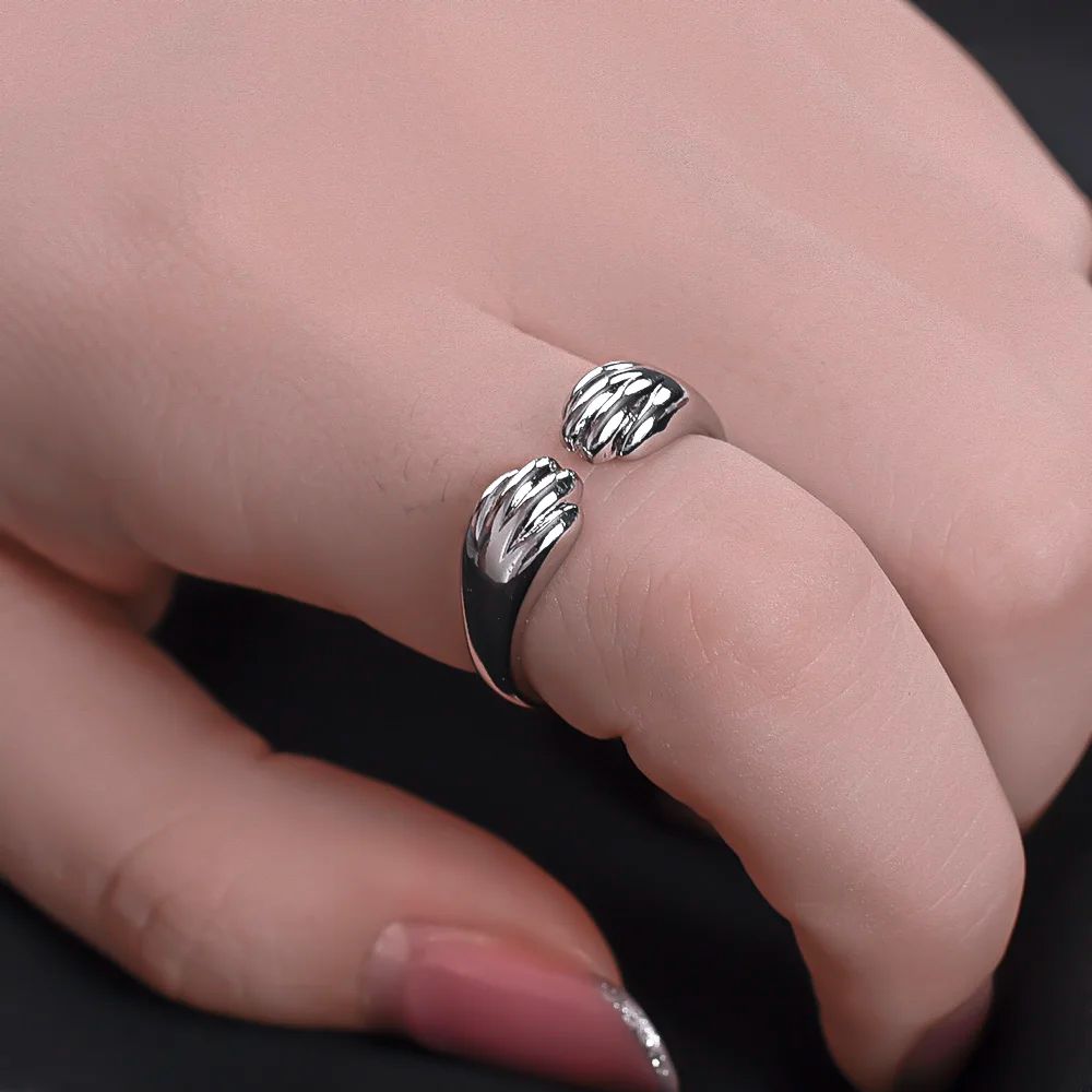 Anillo de huella de gato (ajustable)