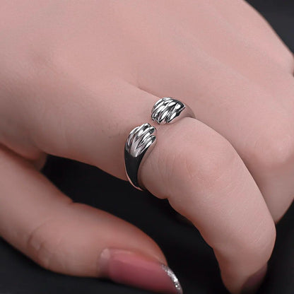 Anillo de huella de gato (ajustable)
