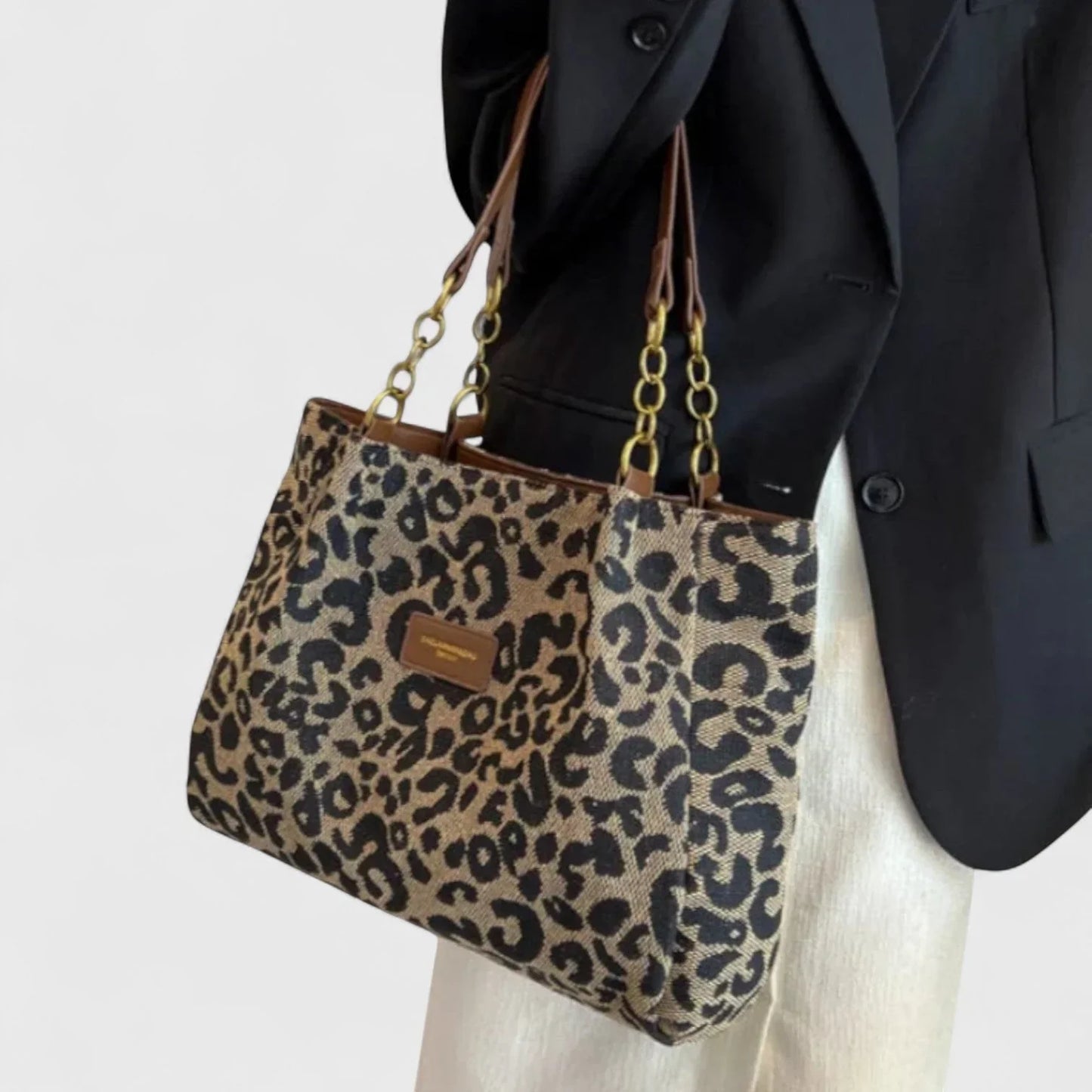 Bolso con estampado de leopardo