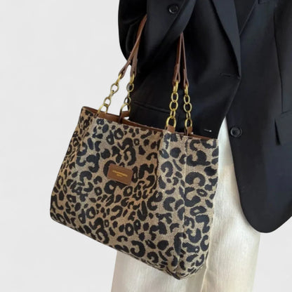 Bolso con estampado de leopardo