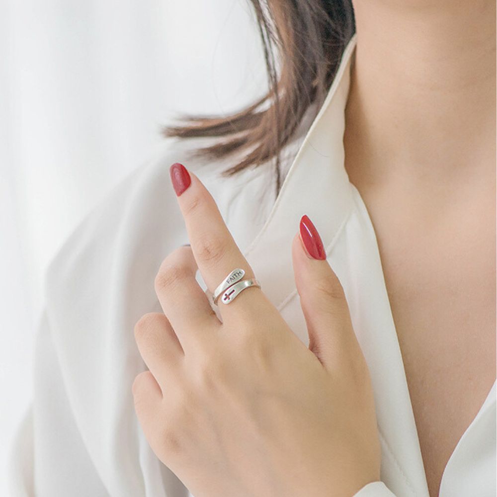 Anillo ajustable de fe (ajustable)