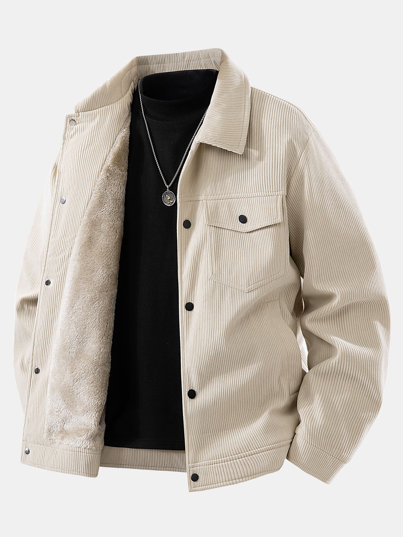 Chaqueta de pana con bolsillo