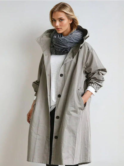 Abrigo impermeable para mujer con estilo