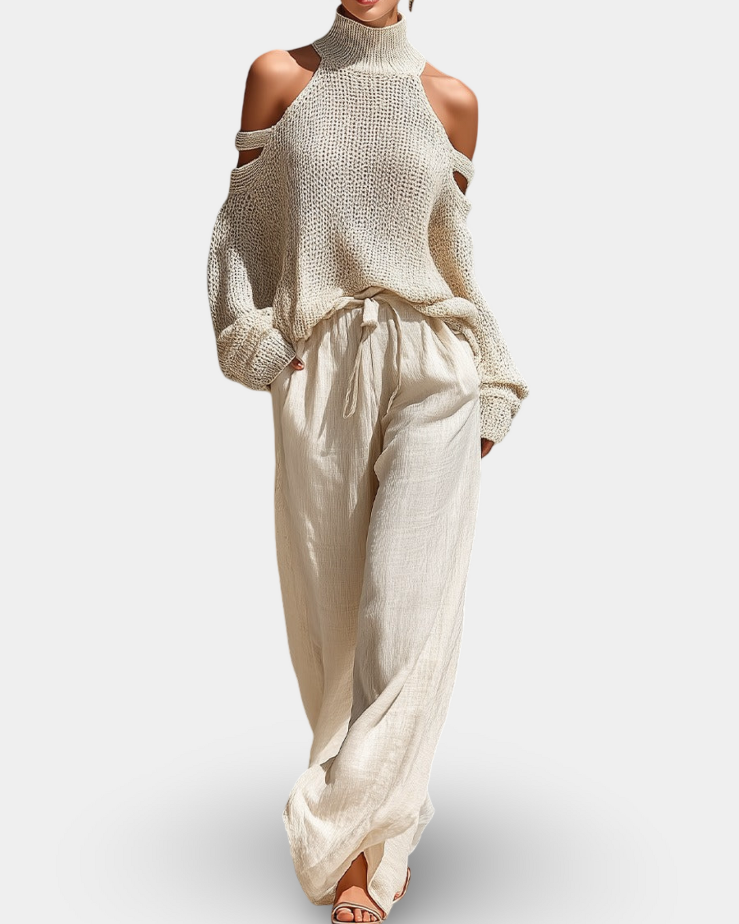 Camile | Conjunto de punto a la moda con pantalón
