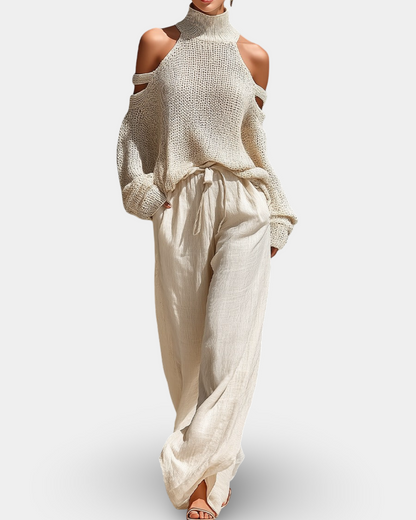 Camile | Conjunto de punto a la moda con pantalón