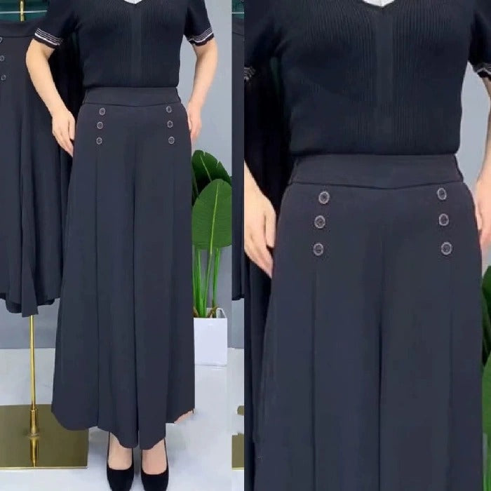 Pantalón palazzo con cintura elástica
