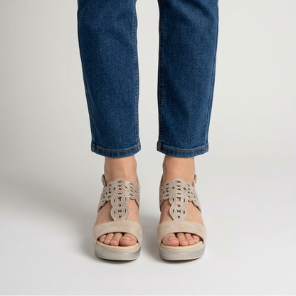 Rachele - Sandalia cómoda para mujer con cuña