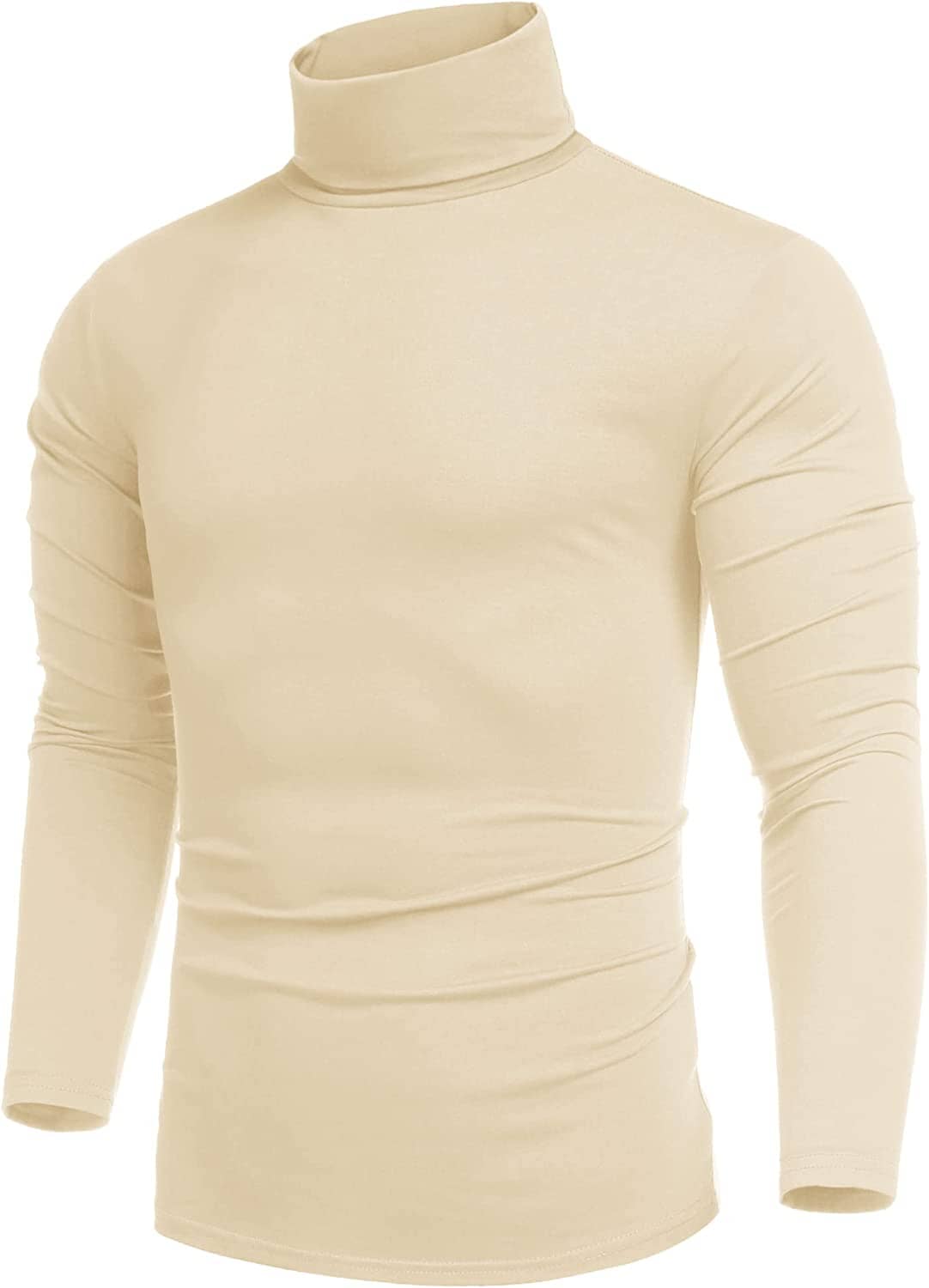 Suéter básico de algodón de cuello alto con ajuste entallado (Solo EE. UU.)
