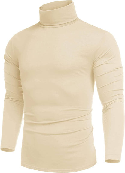 Suéter básico de algodón de cuello alto con ajuste entallado (Solo EE. UU.)