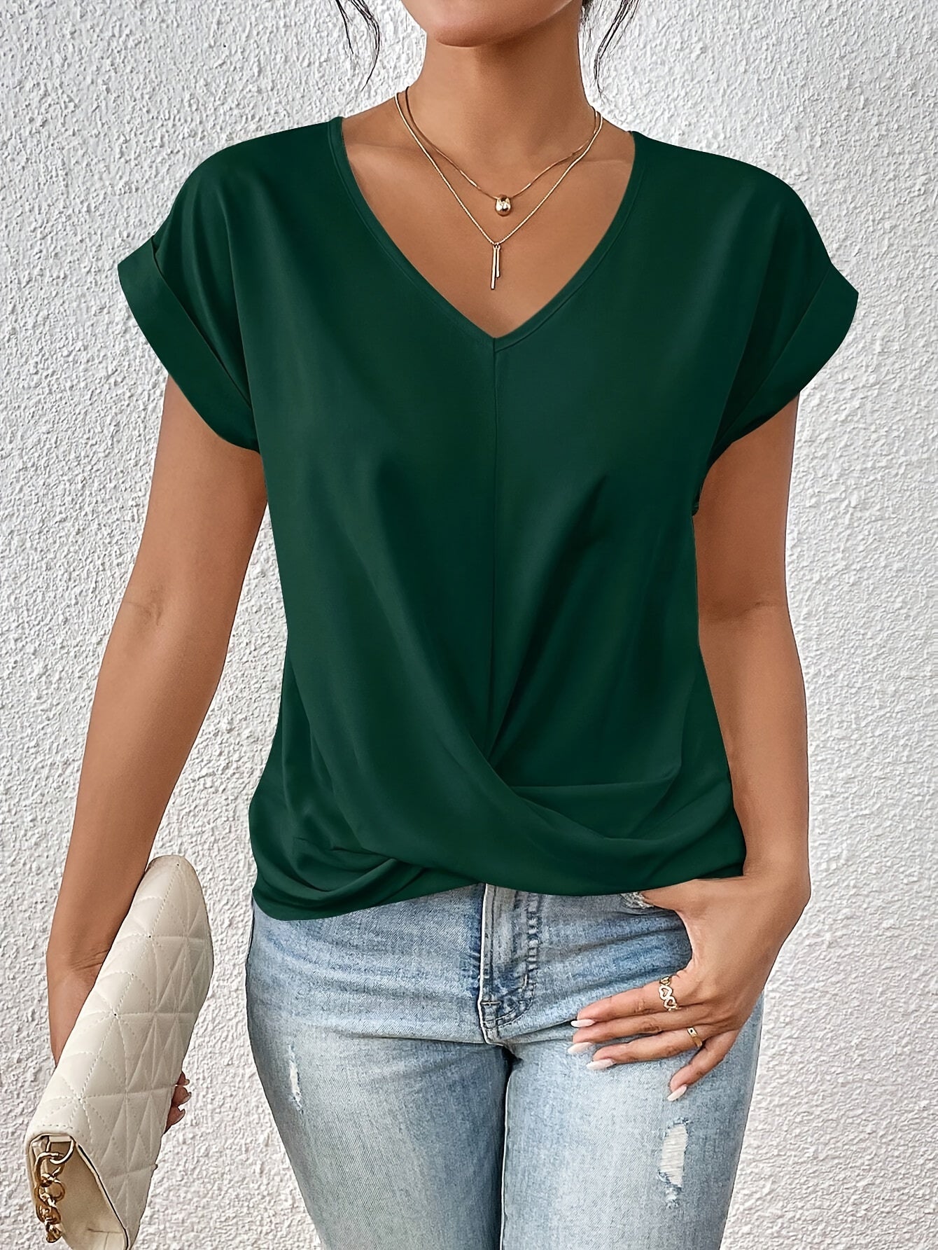 Camiseta con escote corazón