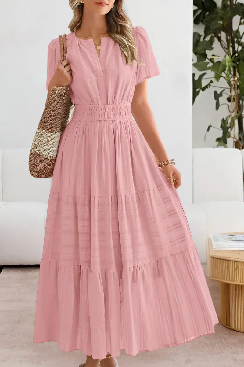 Vestido con cintura fruncida