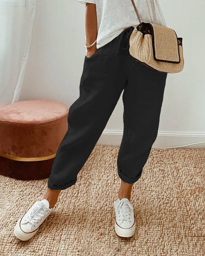 Pantalones de lino casuales