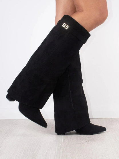 Botas altas  sobre la rodilla con cremallera