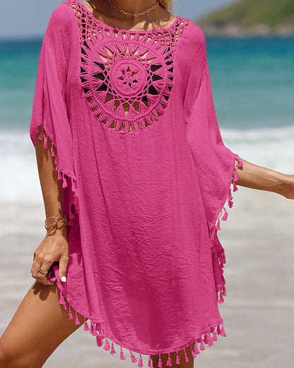 Pareo de playa con borlas