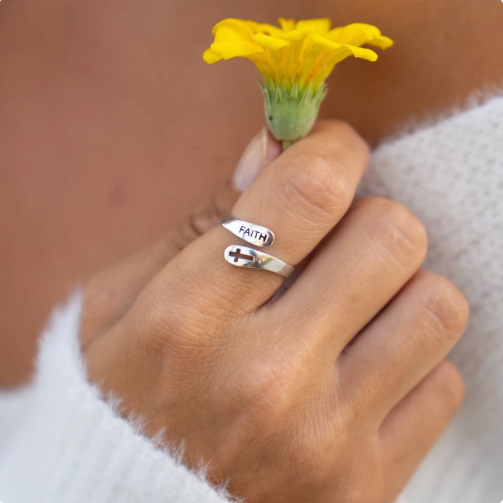 Anillo ajustable de fe (ajustable)