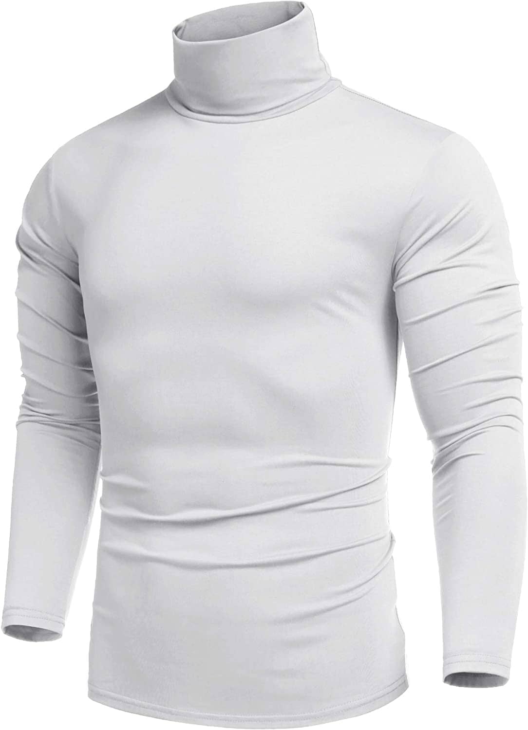 Suéter básico de algodón de cuello alto con ajuste entallado (Solo EE. UU.)