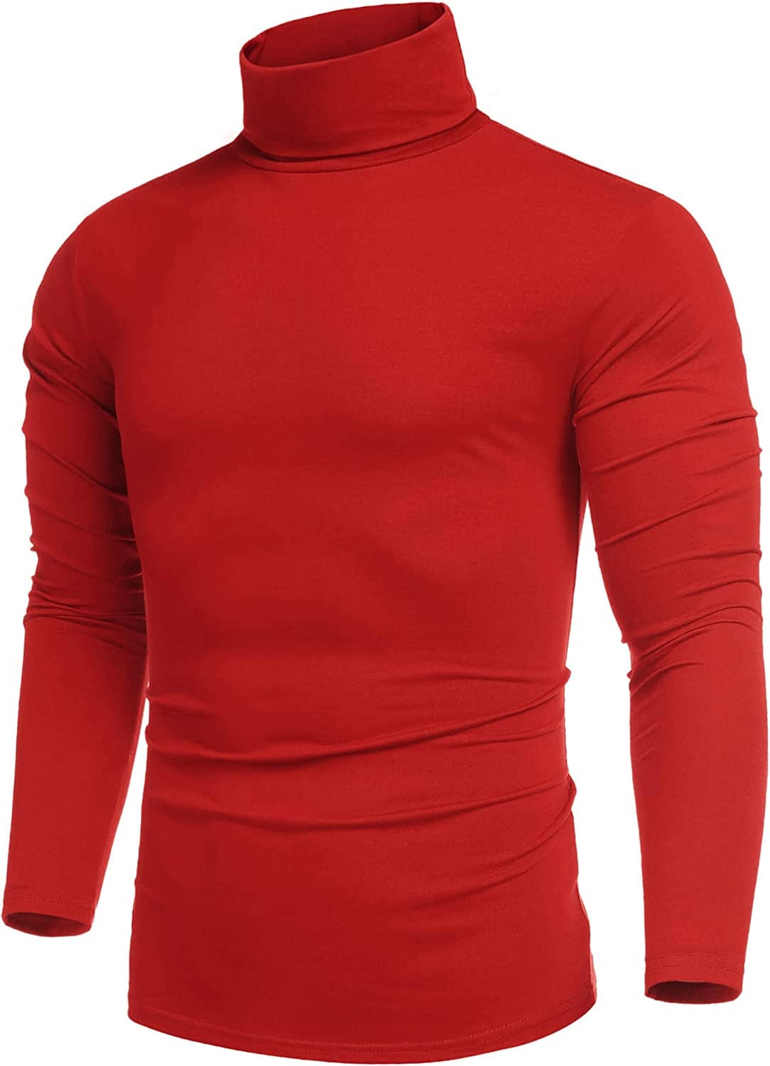 Suéter básico de algodón de cuello alto con ajuste entallado (Solo EE. UU.)