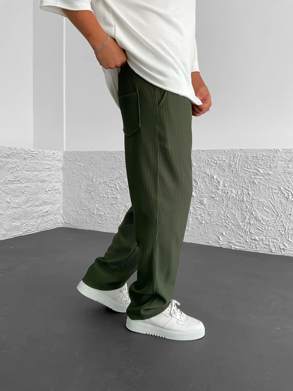 Pantalón acanalado relajado