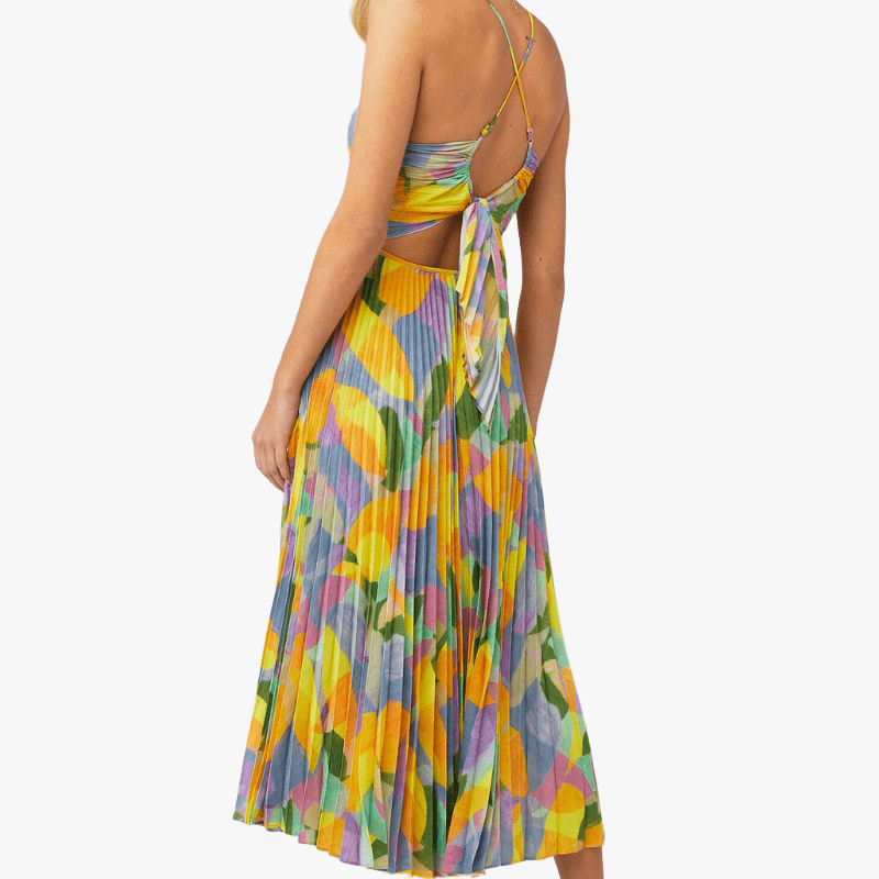 Vestido Midi con Escote en Corazón