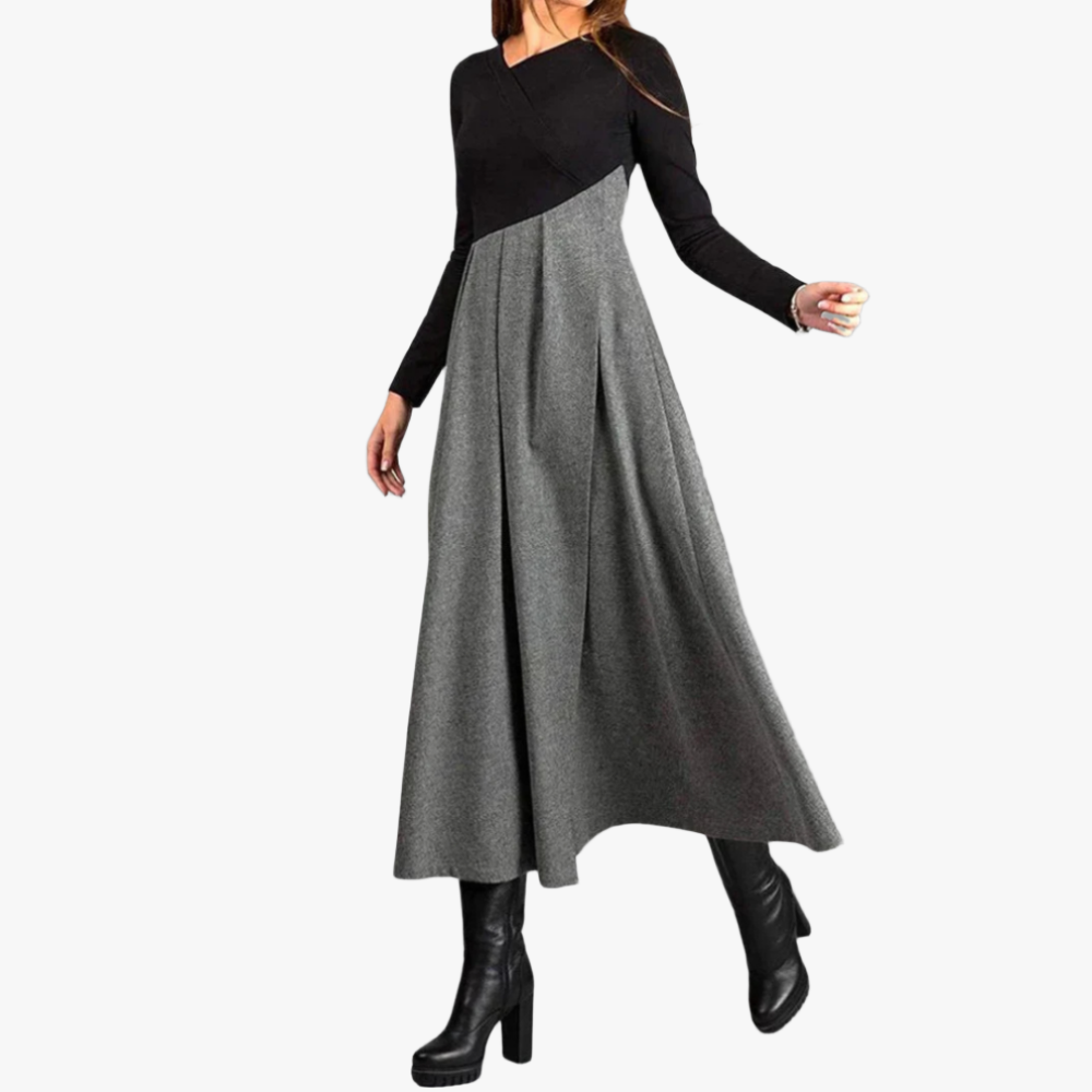 Vestido Elegante con Detalles Modernos