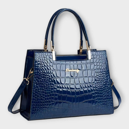 Bolso de mano con patrón de piel