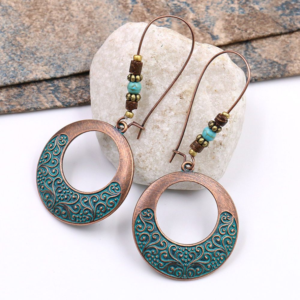 Pendientes boho  turquesa