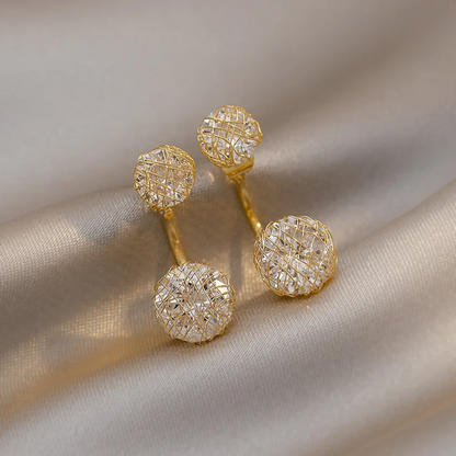 ARETES DE BOTÓN DOBLES