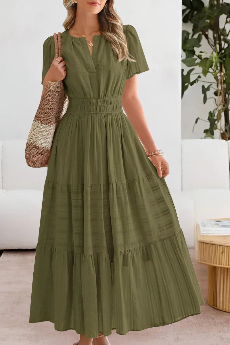 Vestido con cintura fruncida