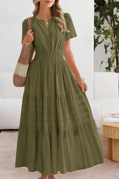 Vestido con cintura fruncida