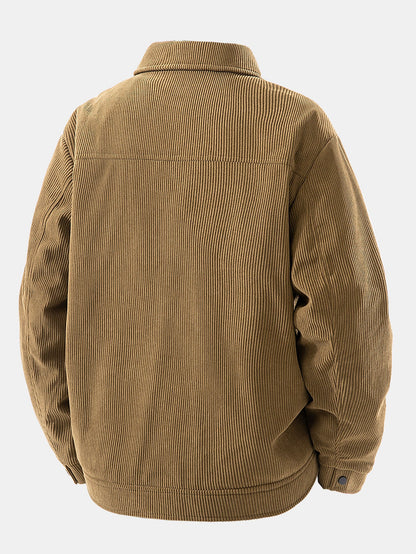 Chaqueta de pana con bolsillo