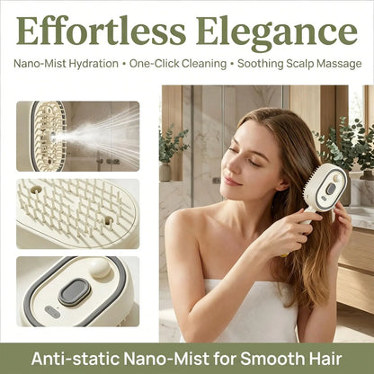2026 New Electric Steam Brush, Electric Steam Brushs for Hair, Rechargeable Steam Hair Straightener, Detangling Steams Brush, Reduce Frizz, Nourishes Hairs, Anti-Static