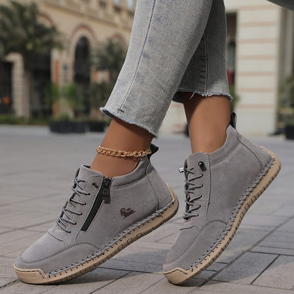 Flora Zapatos ortopédicos cómodos con cremallera