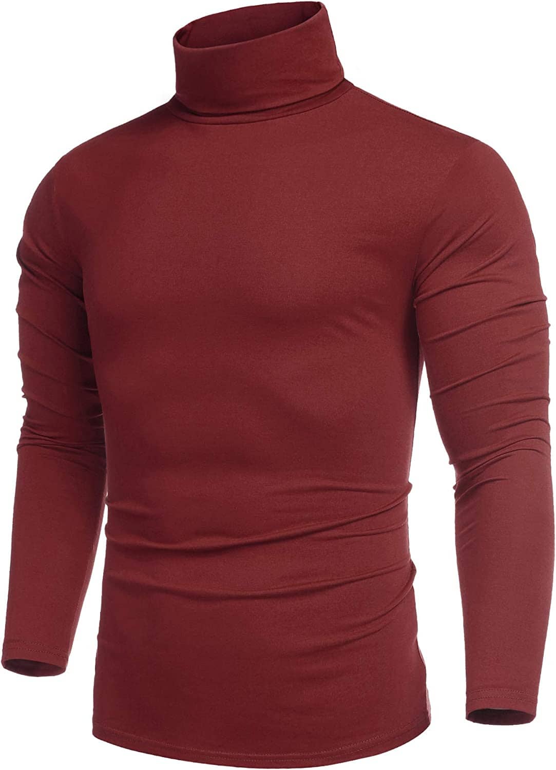 Suéter básico de algodón de cuello alto con ajuste entallado (Solo EE. UU.)