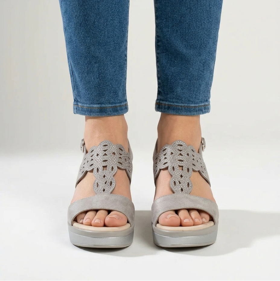 Rachele - Sandalia cómoda para mujer con cuña