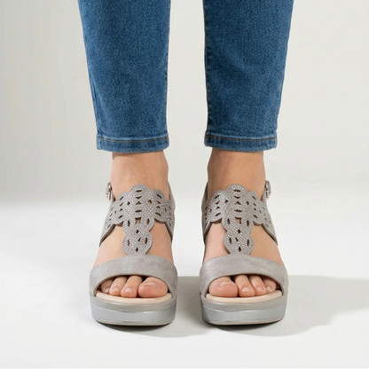 Rachele - Sandalia cómoda para mujer con cuña