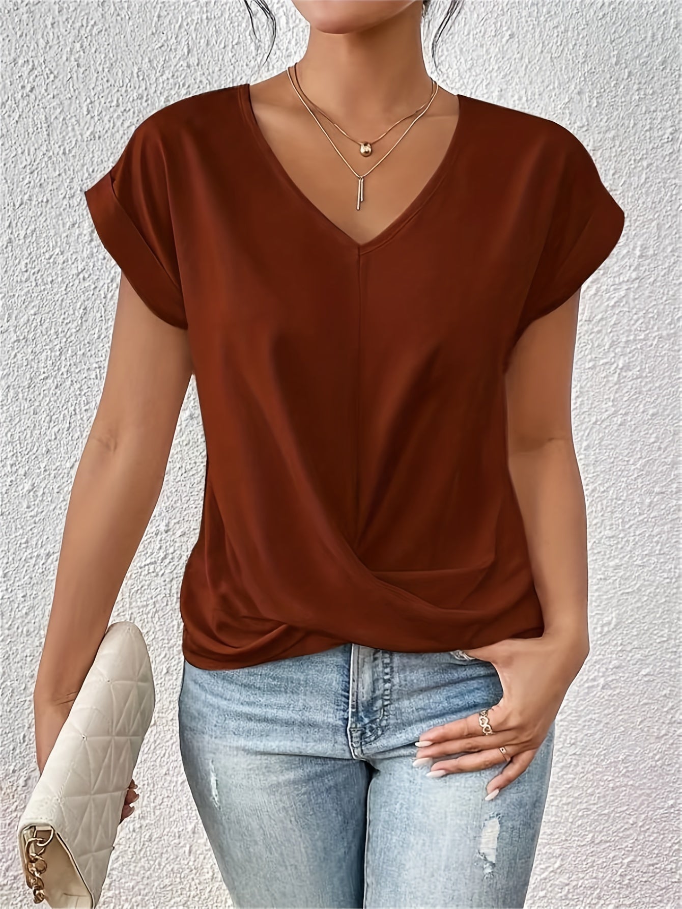 Camiseta con escote corazón