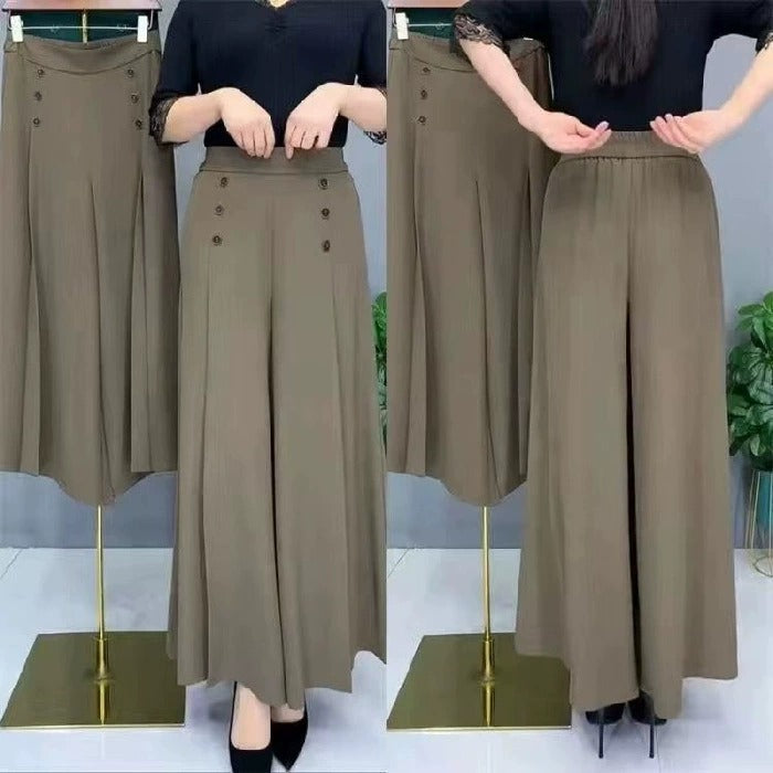 Pantalón palazzo con cintura elástica
