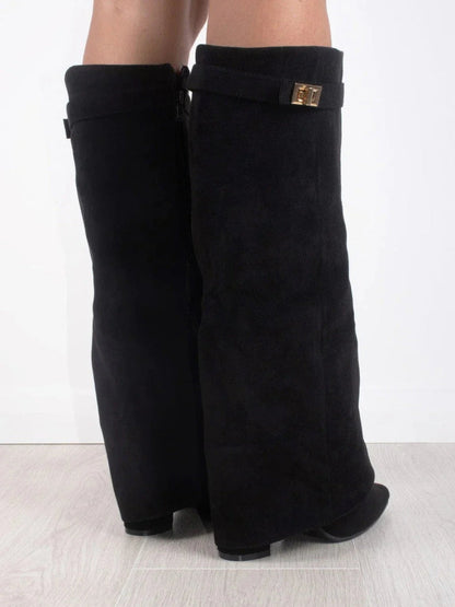 Botas altas  sobre la rodilla con cremallera