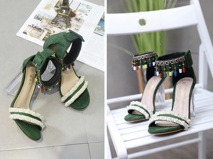 Sandalias de tacón alto de moda