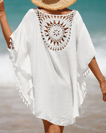 Pareo de playa con borlas