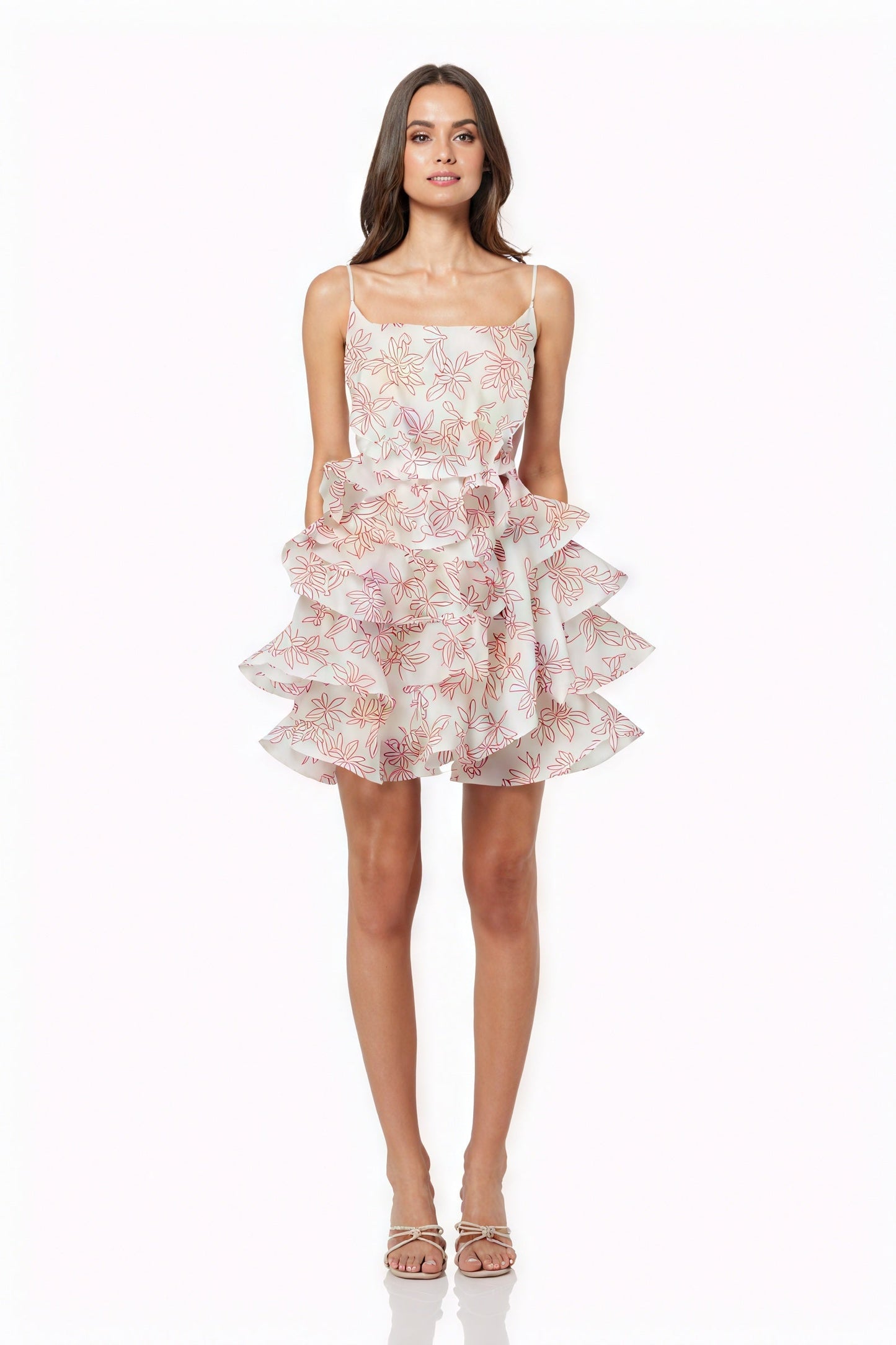 Vestido de Verano con Flores y Volantes