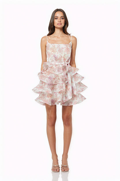 Vestido de Verano con Flores y Volantes