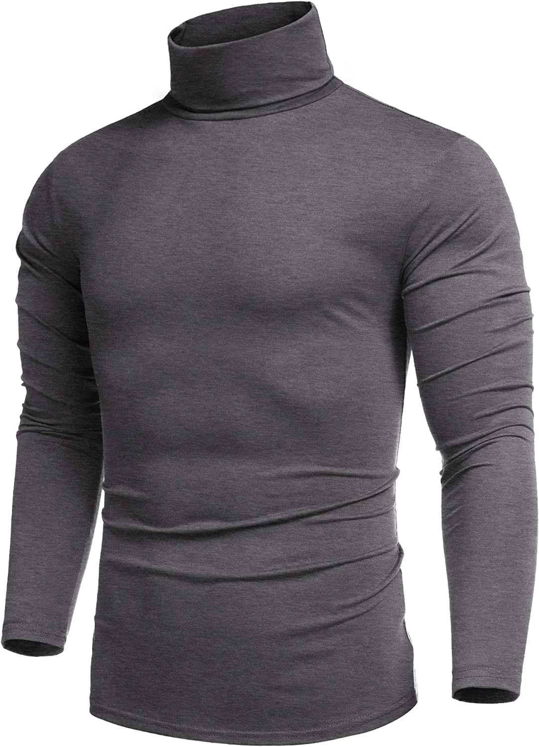 Suéter básico de algodón de cuello alto con ajuste entallado (Solo EE. UU.)