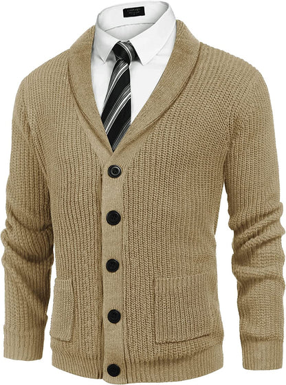 Cardigan de punto canalé con solapas y bolsillos (Solo EE. UU.)